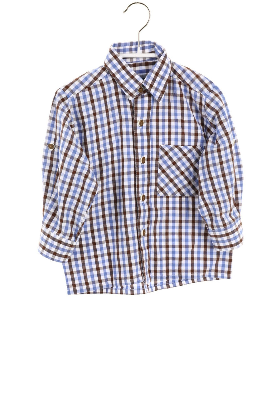 Isar Trachten - Trachten-Hemd mit Krempel-Ärmeln - 86