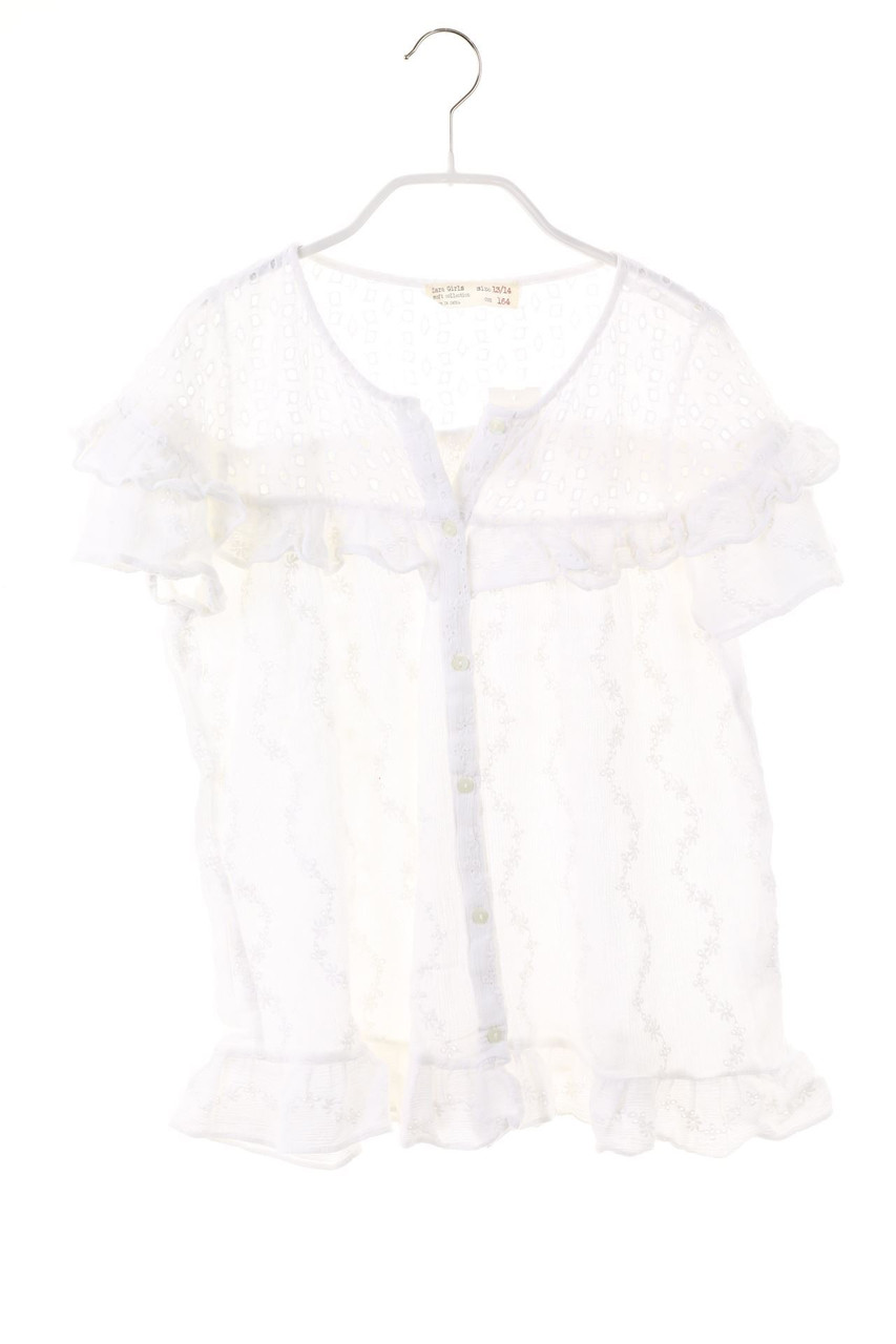 Zara Girls - Volants-Bluse aus Lochspitze - 164
