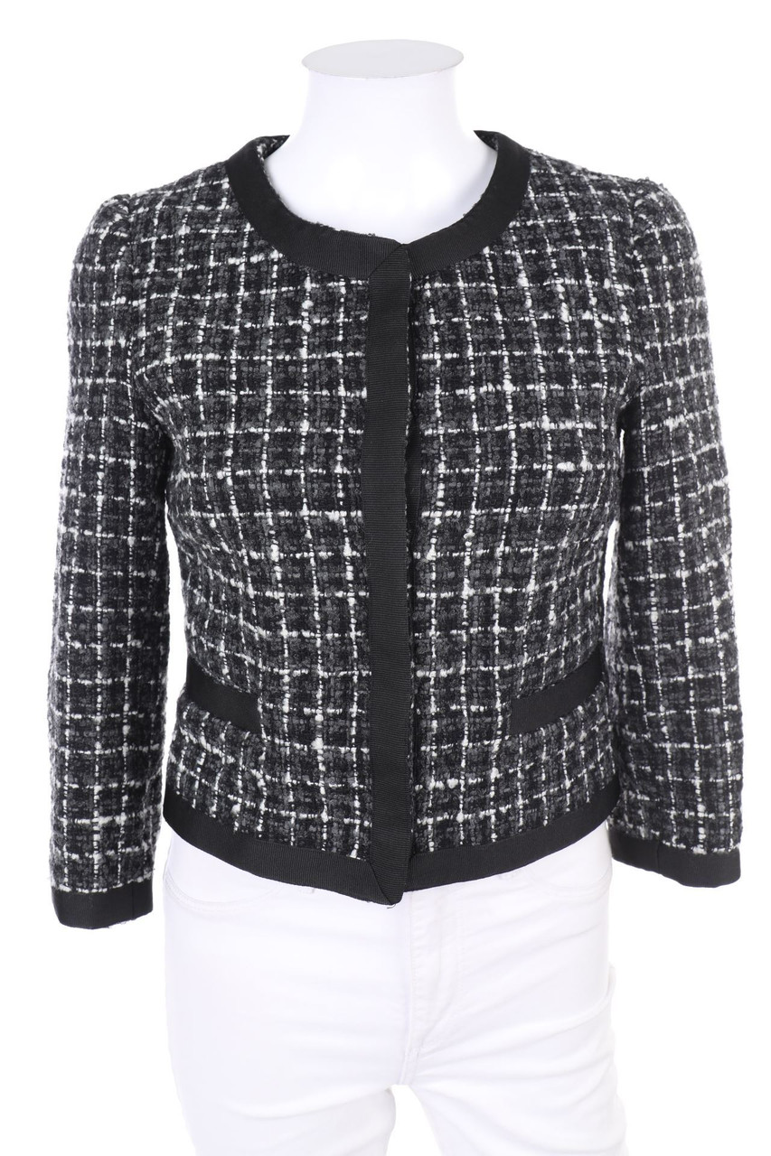 H&M - Bouclé-Blazer mit Karo-Muster - D 36