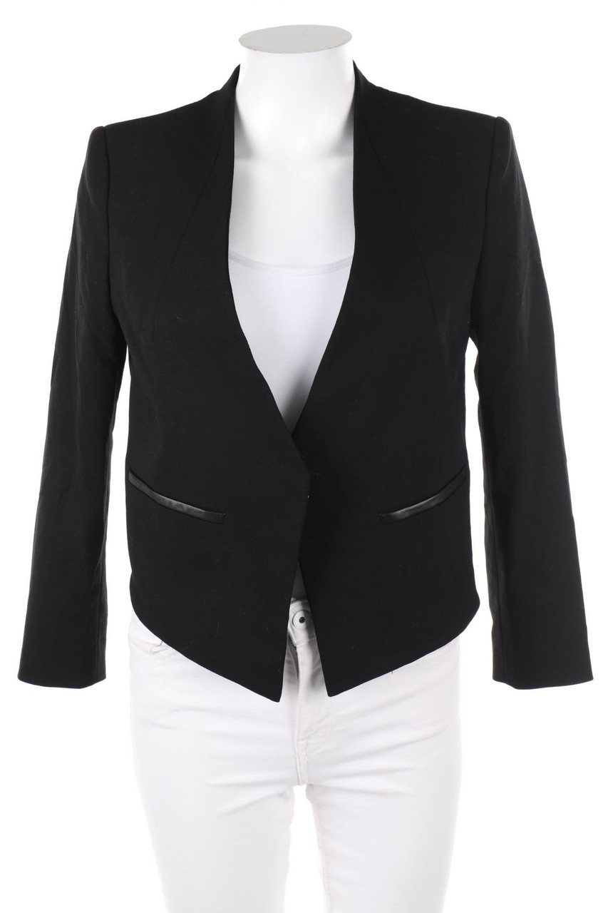 MANGO COLLECTION - Blazer mit Kunstleder-Details - XS