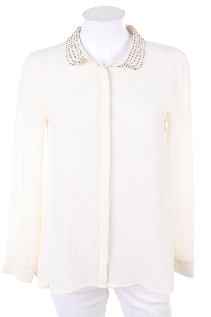 H&M - Bluse mit Schmuckstein-Applikation - D 36