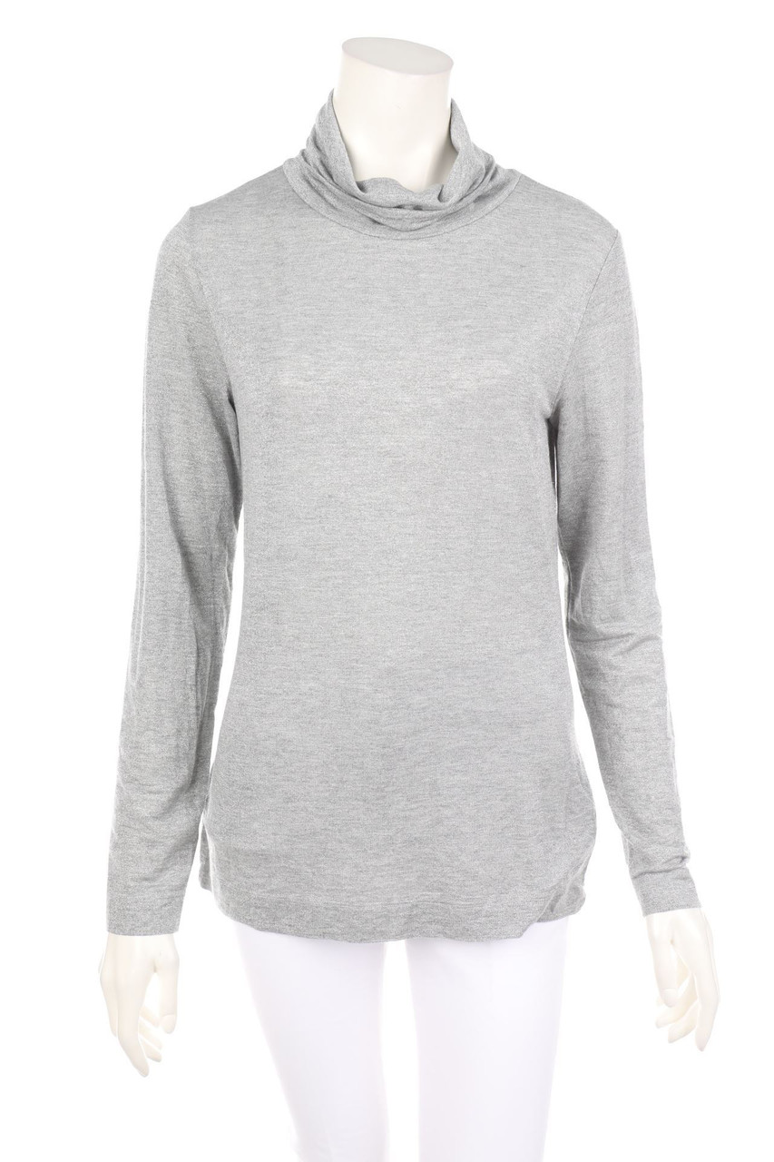 rich & royal - Glitzer-Longsleeve-Shirt mit Rollkragen - L