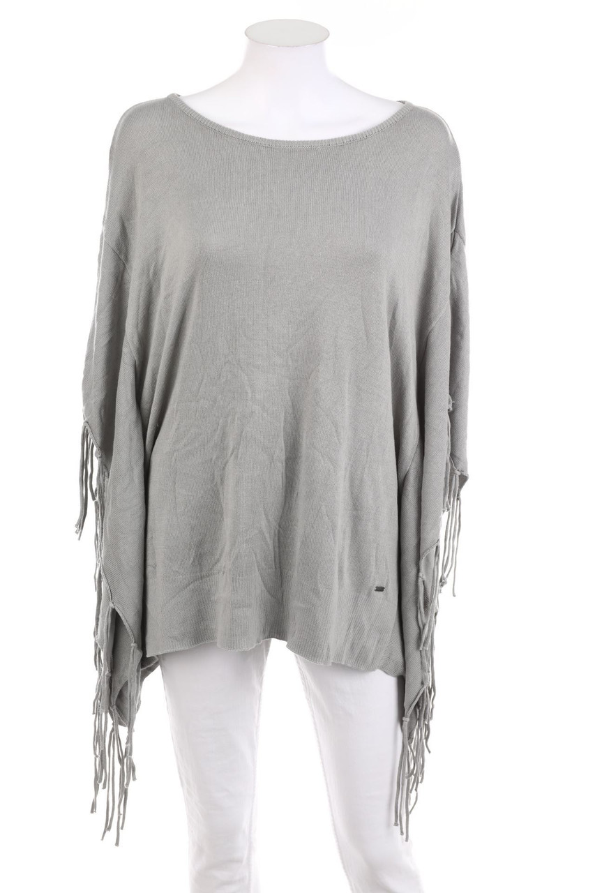 TOM TAILOR - Poncho mit Fransen - L