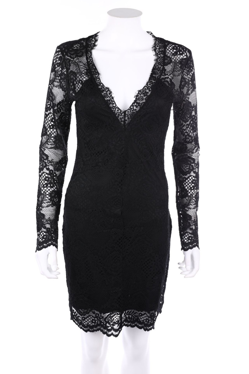 H&M DIVIDED - Kleid aus Spitze mit tiefem Ausschnitt - D 36