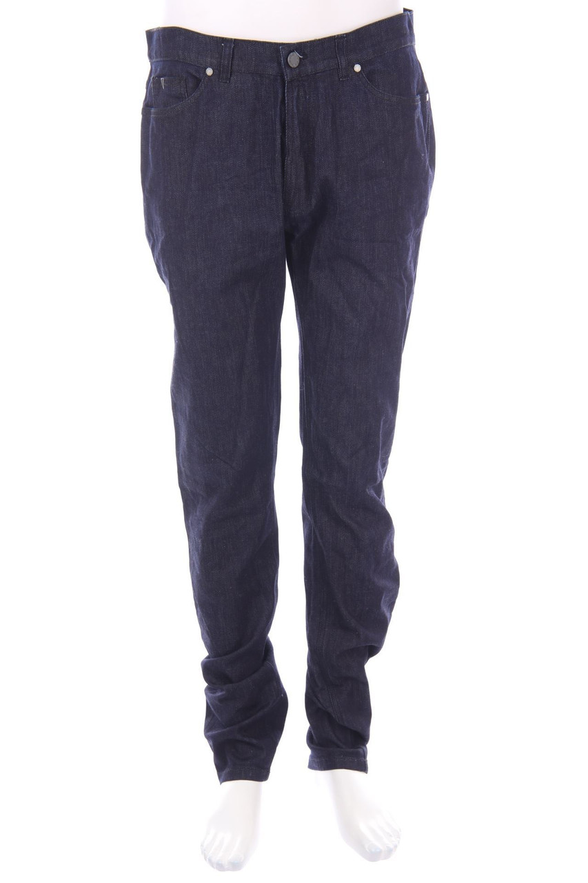 SELFNATION - Dark Denim Skinny-Jeans mit Logo-Badge - W38