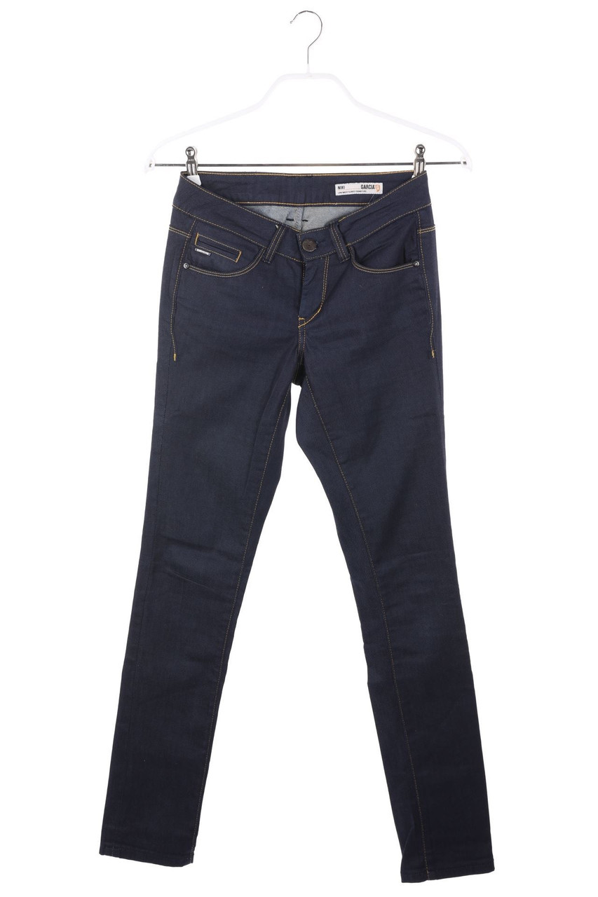 Garcia - Dark Denim Skinny-Jeans mit Logo-Badge - W29