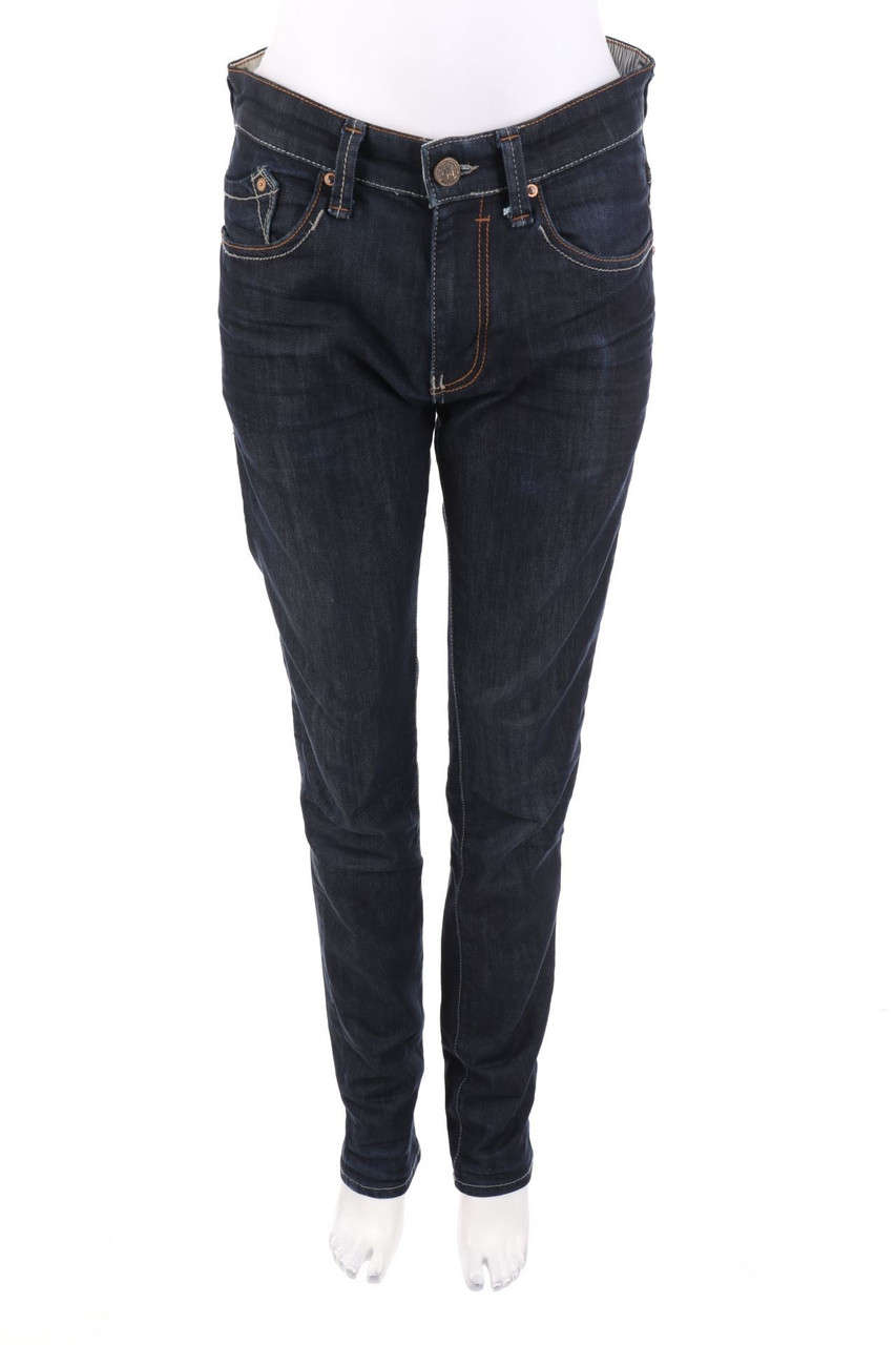 mavi jeans - Dark Denim Skinny-Jeans mit Logo-Badge - W31