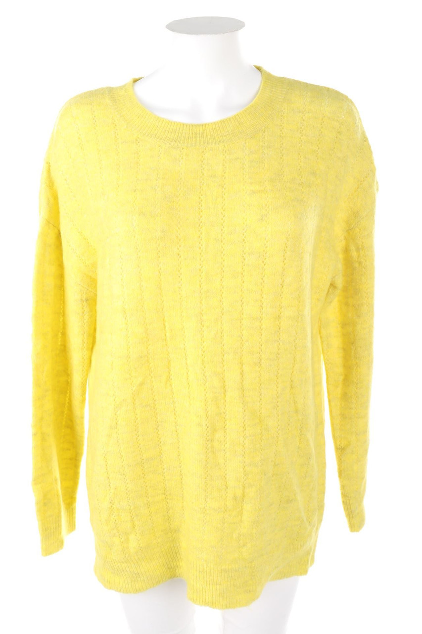 Laura Torelli CLASSIC - Strick-Pullover mit Lochstrick-Details - M