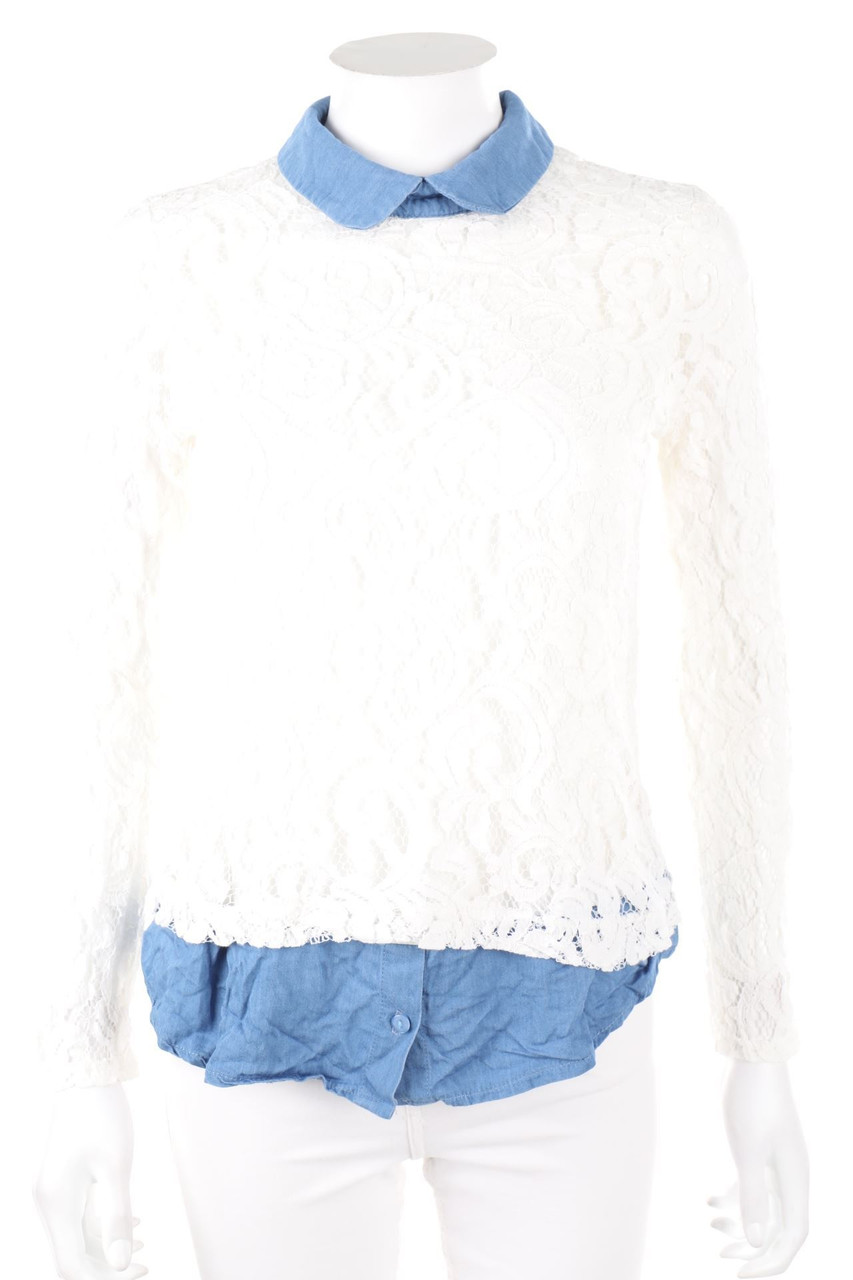 Scarlet Roos - Spitzen-Bluse im Layer Look - D 34