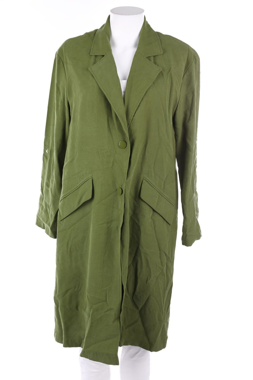 Bershka - Blazer-Mantel mit Krempel-Ärmeln - S