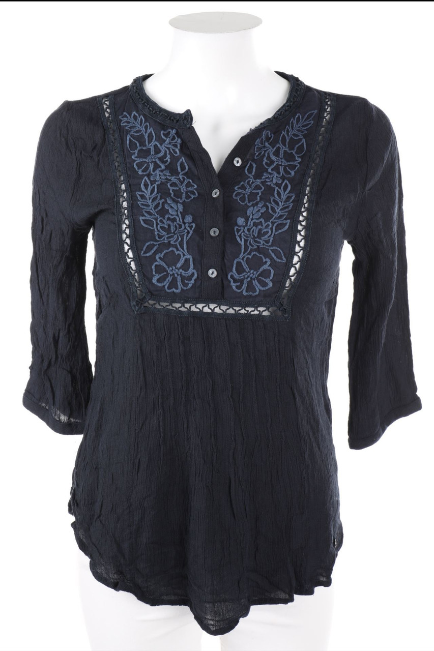 Abercrombie & Fitch - Tunika-Bluse mit Stickereien - XS