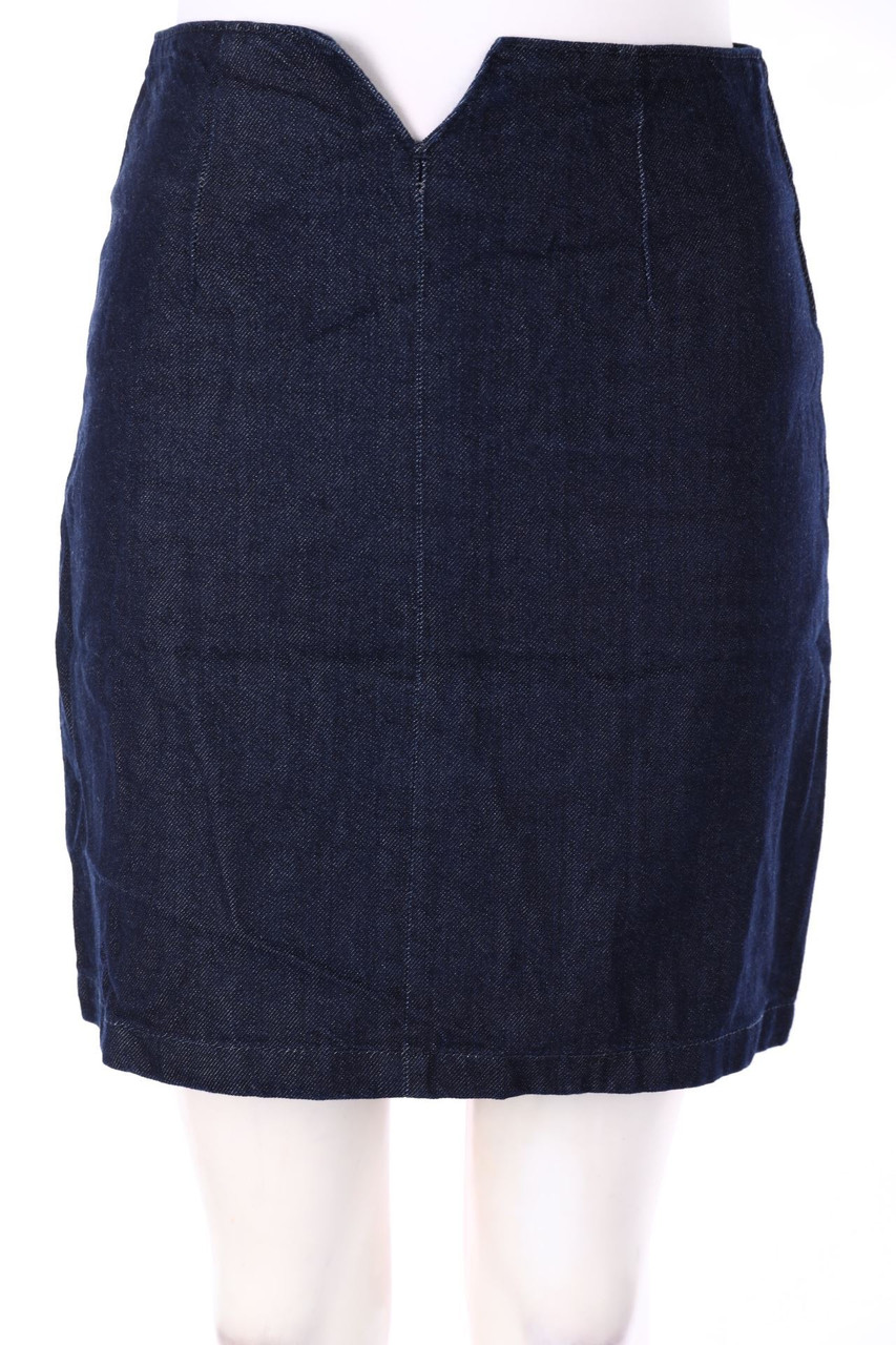 asos denim - Mini-Jeansrock mit Reißverschluss - XS