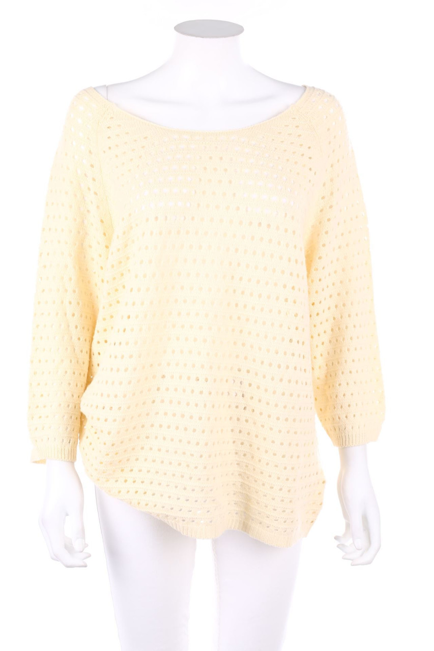 Ohne Label - Strick-Pullover aus Lochstrick - XXL