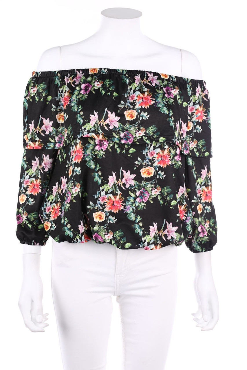 Ohne Label - 3/4-Arm-Shirt mit Blumen-Print - D 38
