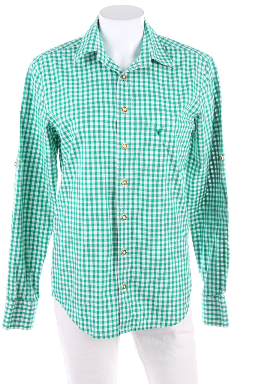 KRÜGER - Trachten-Hemd mit Krempel-Ärmeln - S