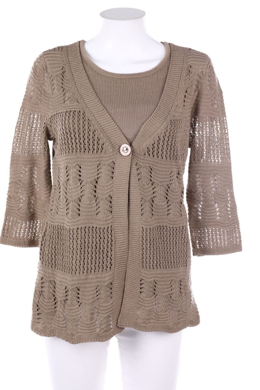 FAIR LADY - Muster-Strick-Pullover im Layer Look - D 38