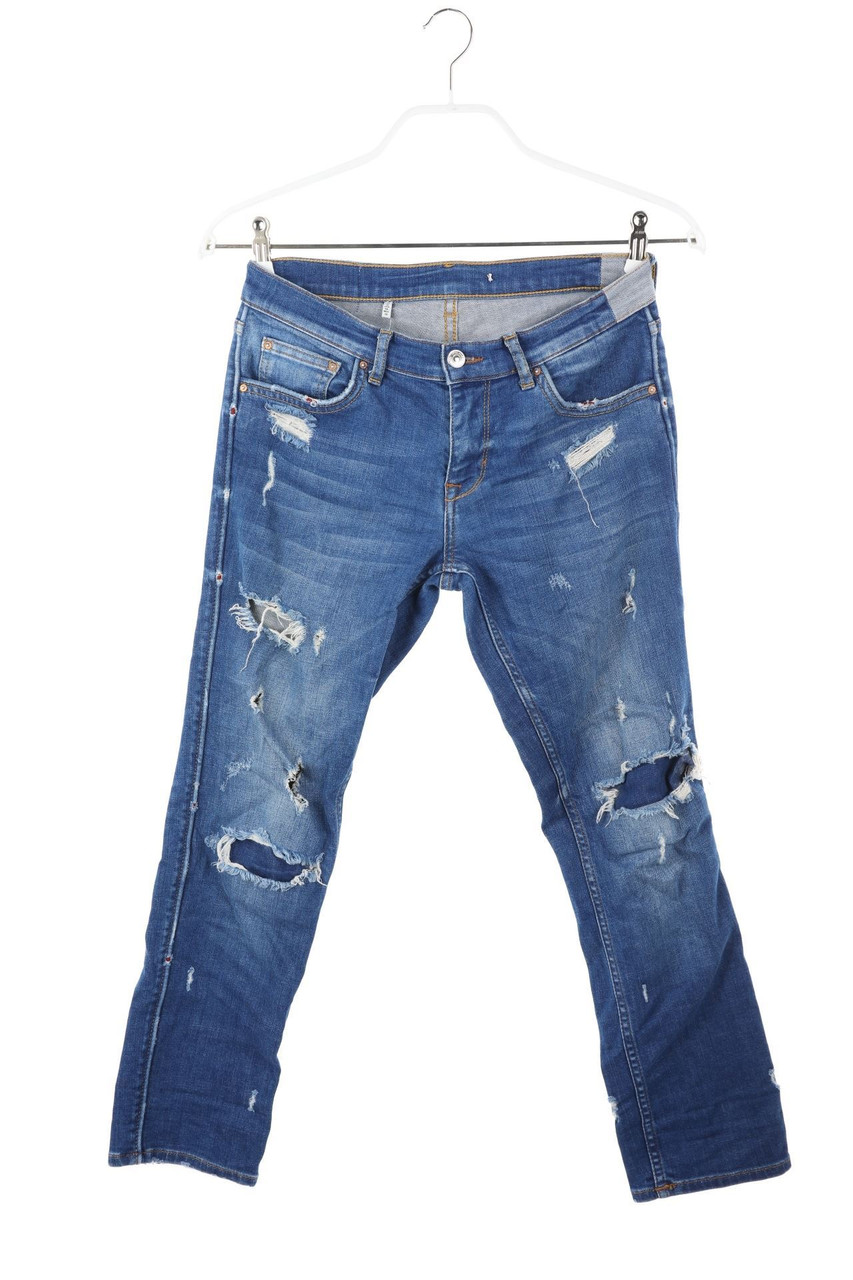 Ohne Label - Destroyed-Slim Jeans - D 34