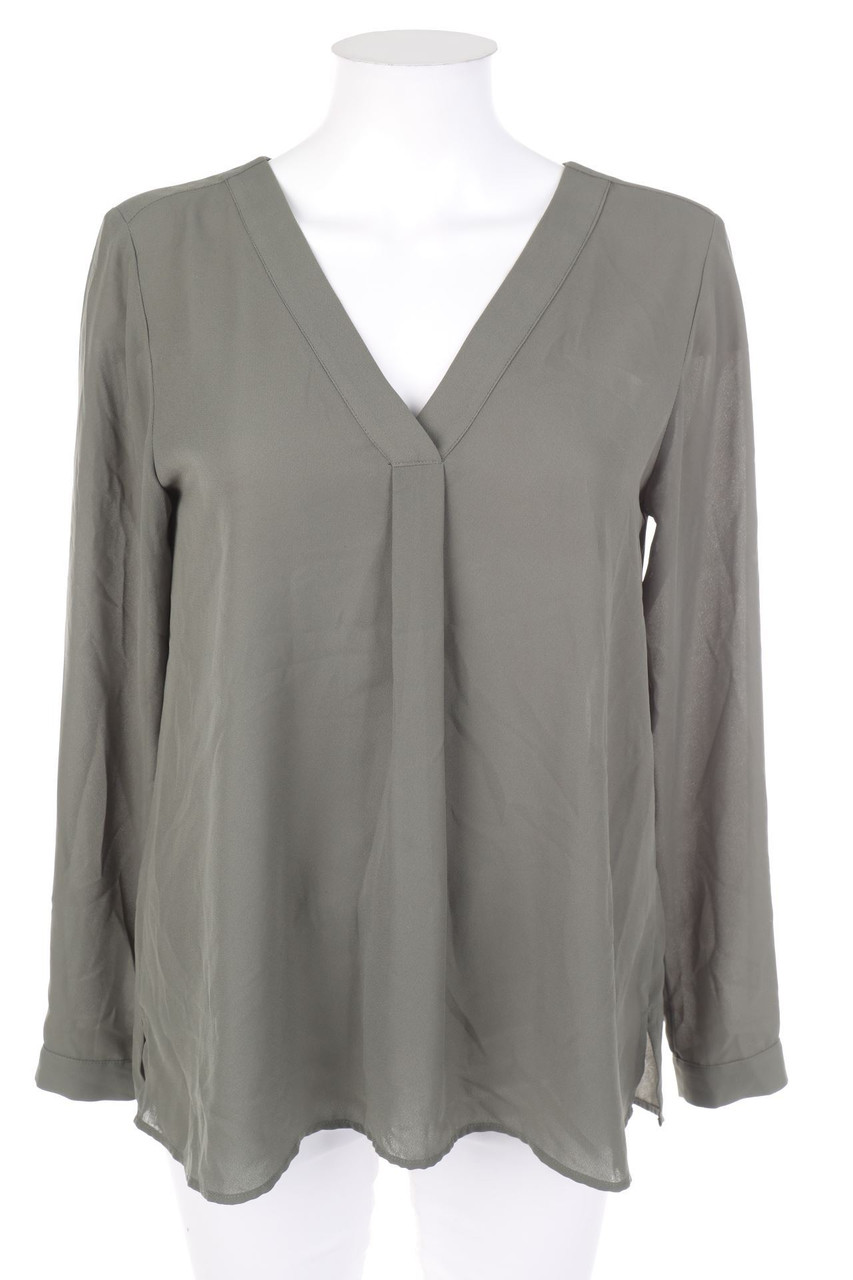 dobber. - Bluse mit Logo-Plakette - D 36