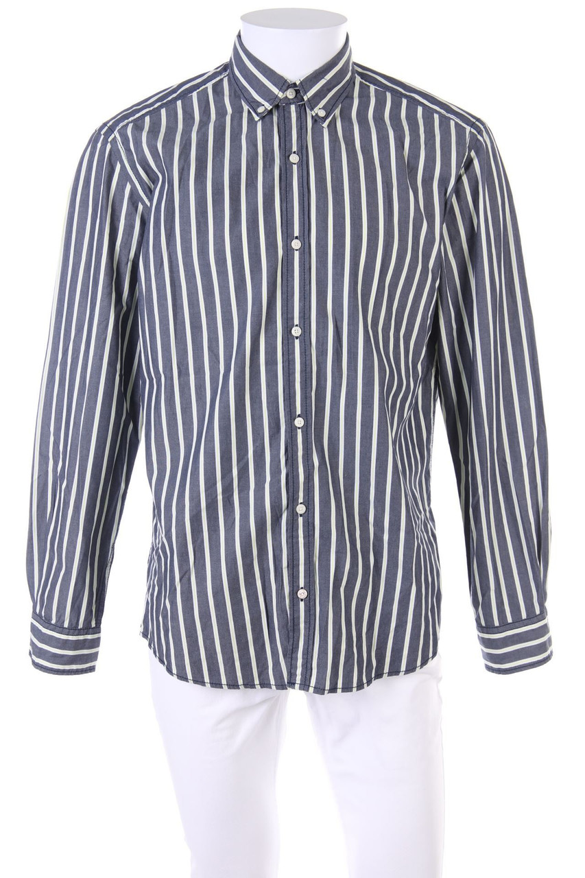 s.Oliver - gestreiftes Button-down-Hemd aus Baumwolle - M