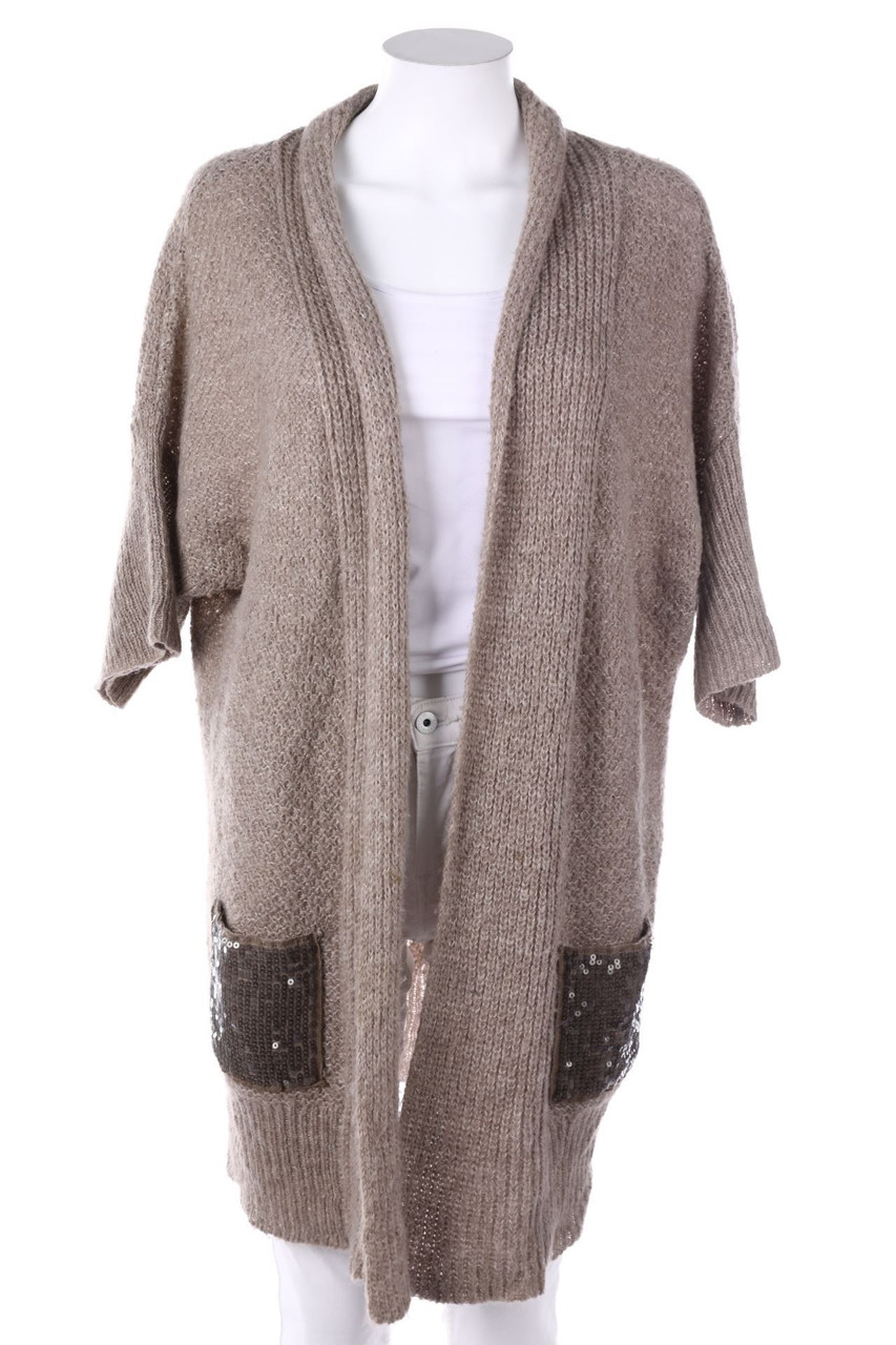 CHELSEA ROSE NYC - Kurzarm-Cardigan mit Pailletten mit Mohair - XL