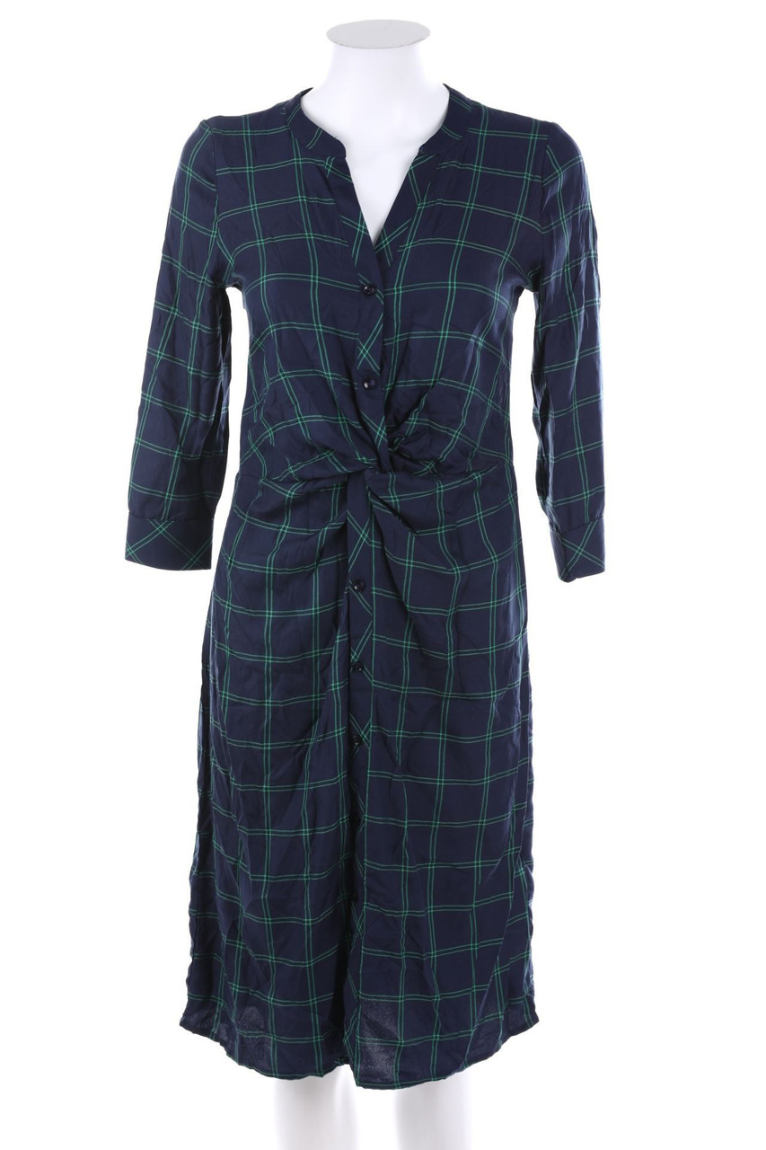 ESPRIT - Blusenkleid mit Karo-Muster - D 34