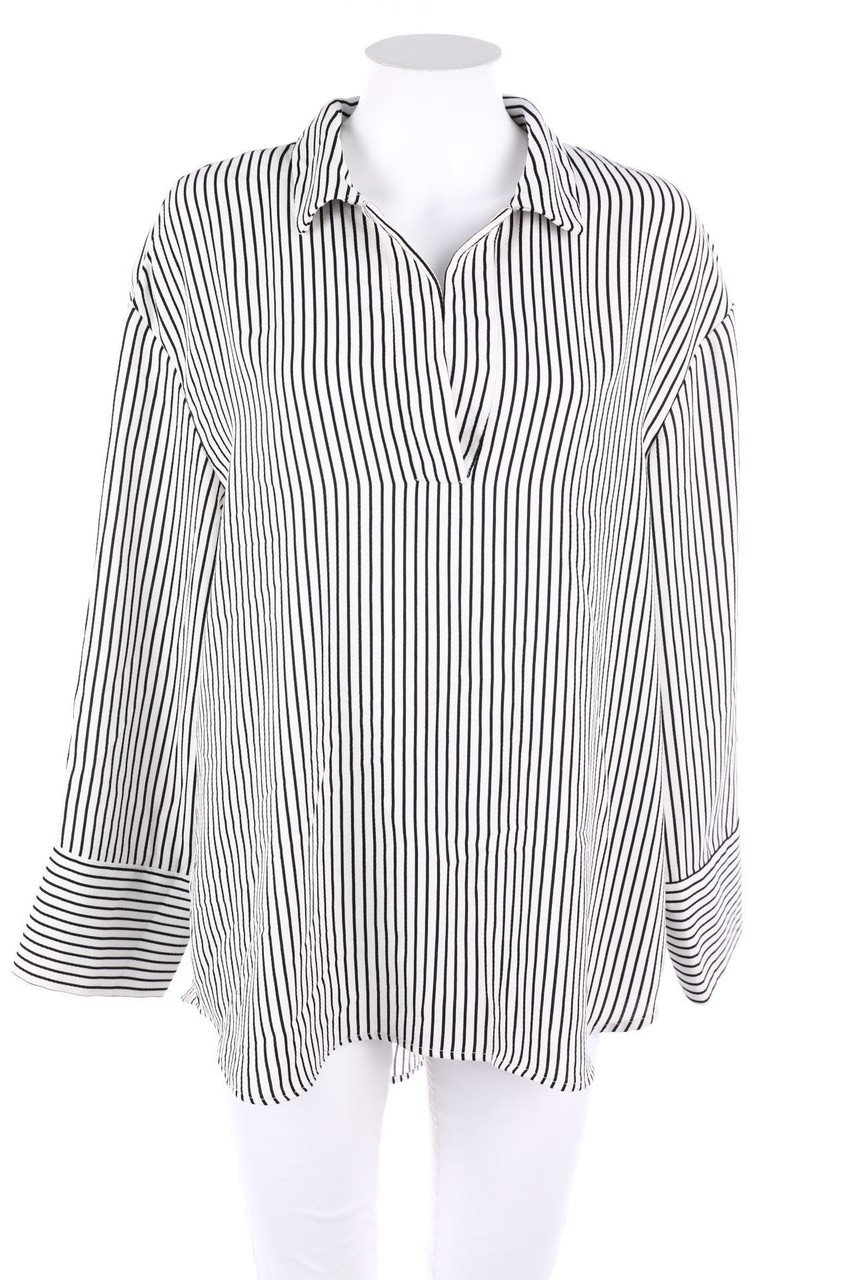 H&M - Oversize-Tunika-Bluse mit Streifen - S