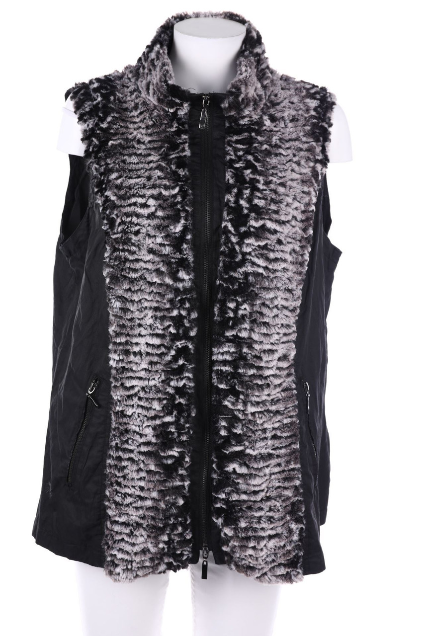 GINA LAURA - Two Tone-Fake Fur-Weste - L