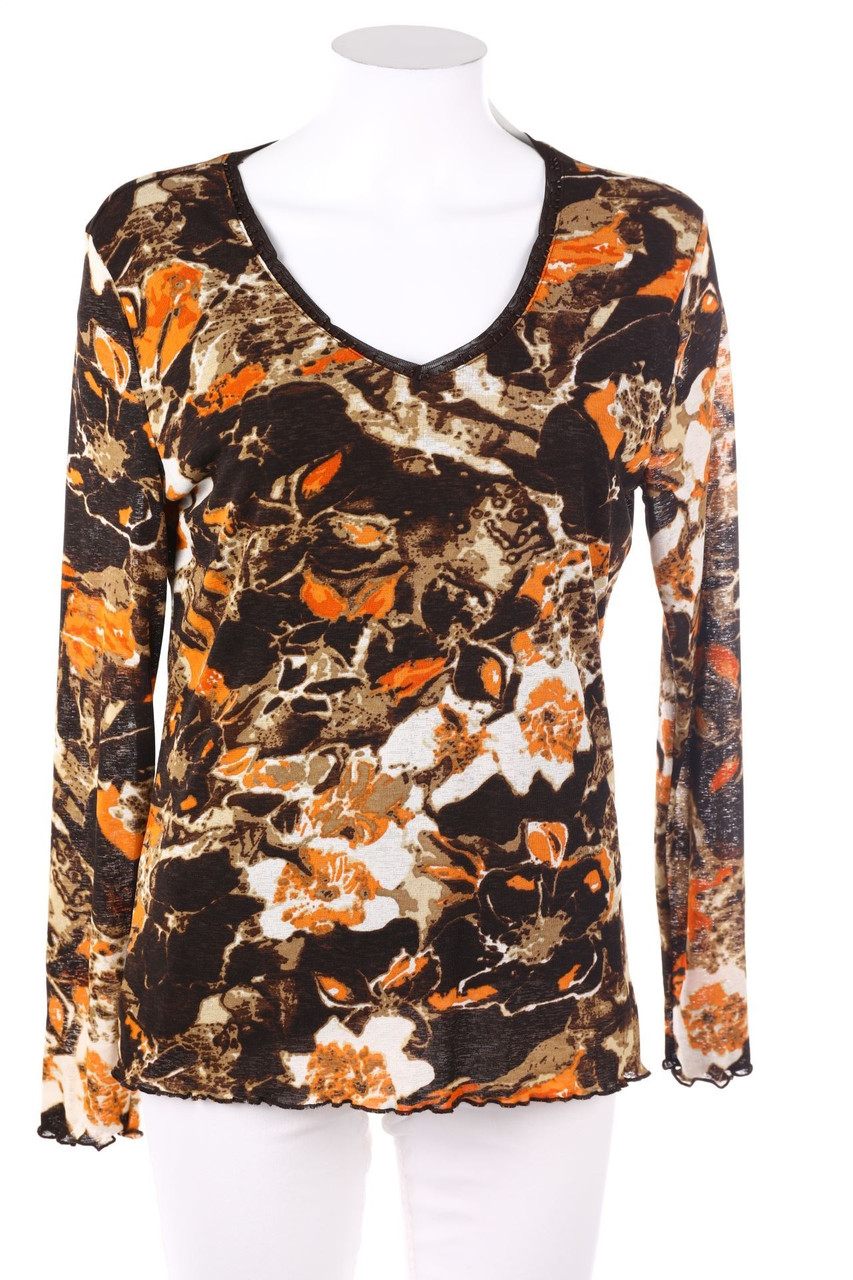 FABIANI - Longsleeve-Shirt mit Pailletten mit Volants - D 40-42