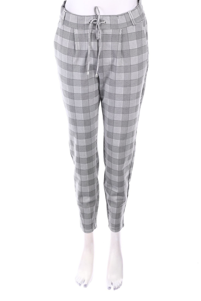 AMISU - Jogger-Hose mit Karo-Muster - D 38