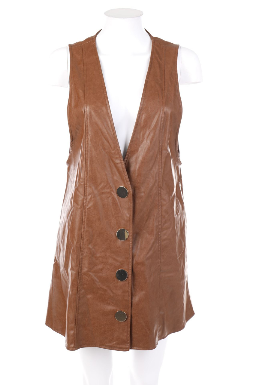 ZARA - Faux Leather-Minikleid - S