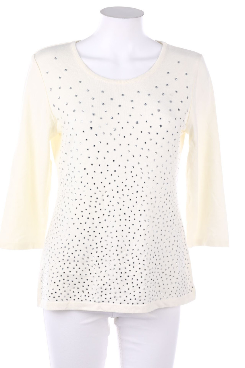 MOCCA by Jutta Leibfried - 3/4-Arm-Shirt mit Strass-Steinen - S