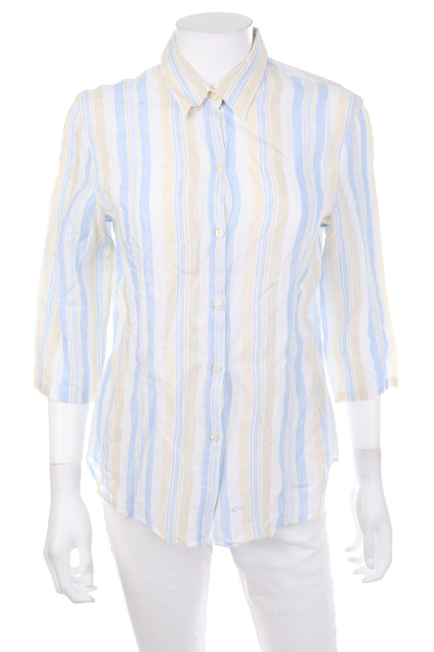 PAUL & SHARK - Leinenbluse mit 3/4-Ärmel mit Streifen - D 36