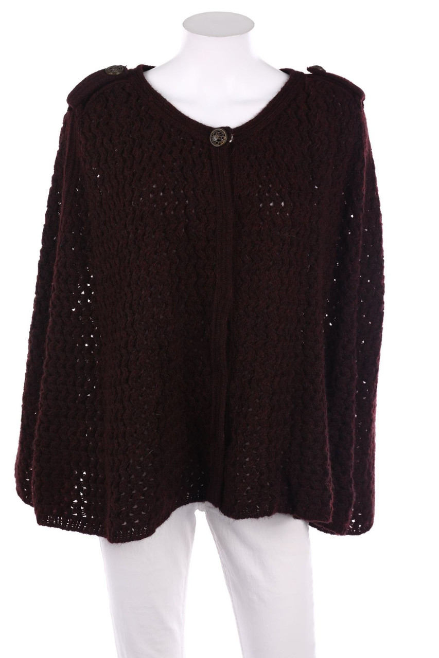 An´ge - Poncho mit Schmuck-Knöpfen - S