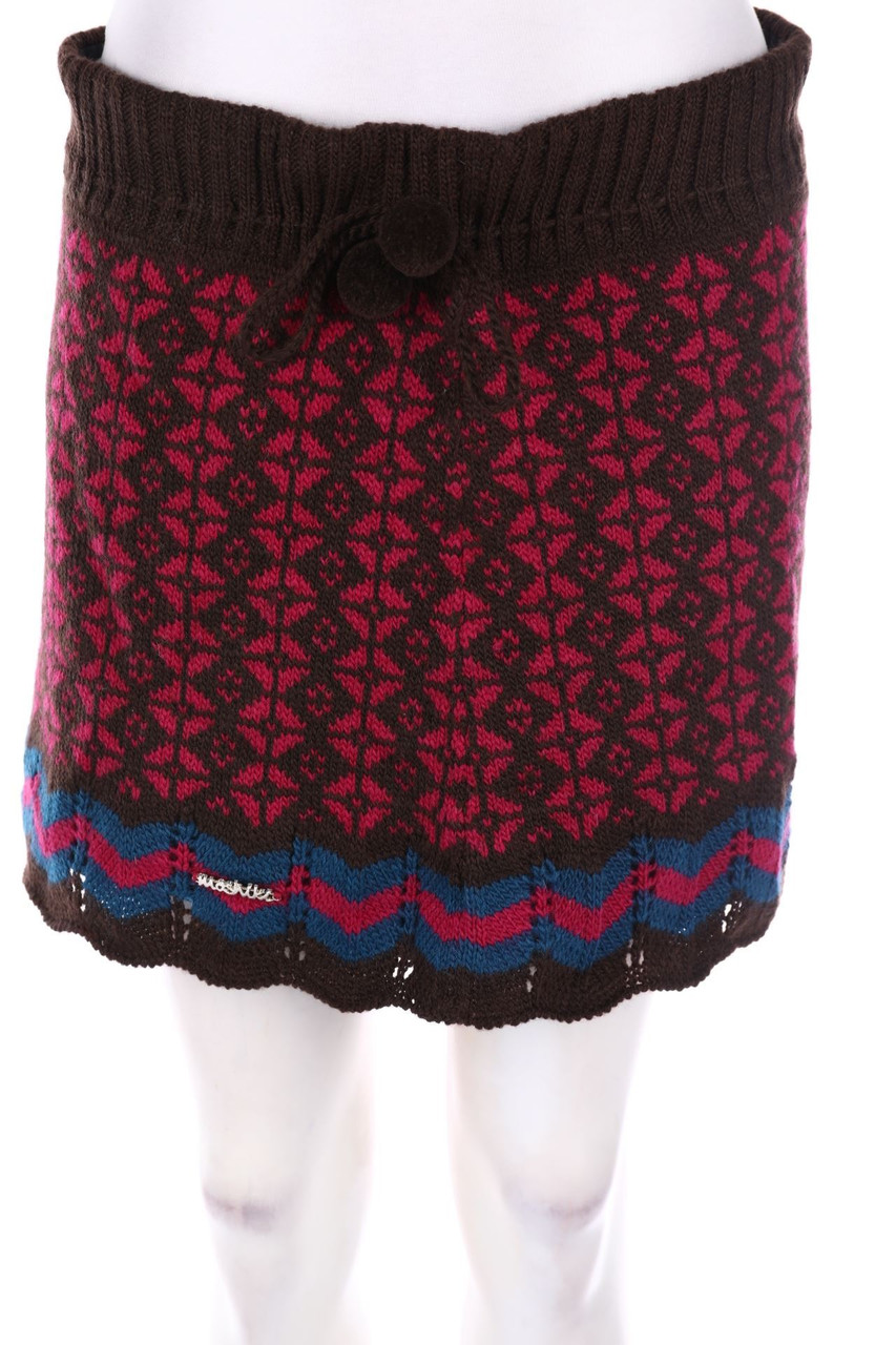 MOSHIKI - Mini-Strickrock aus Wolle mit Muster - L