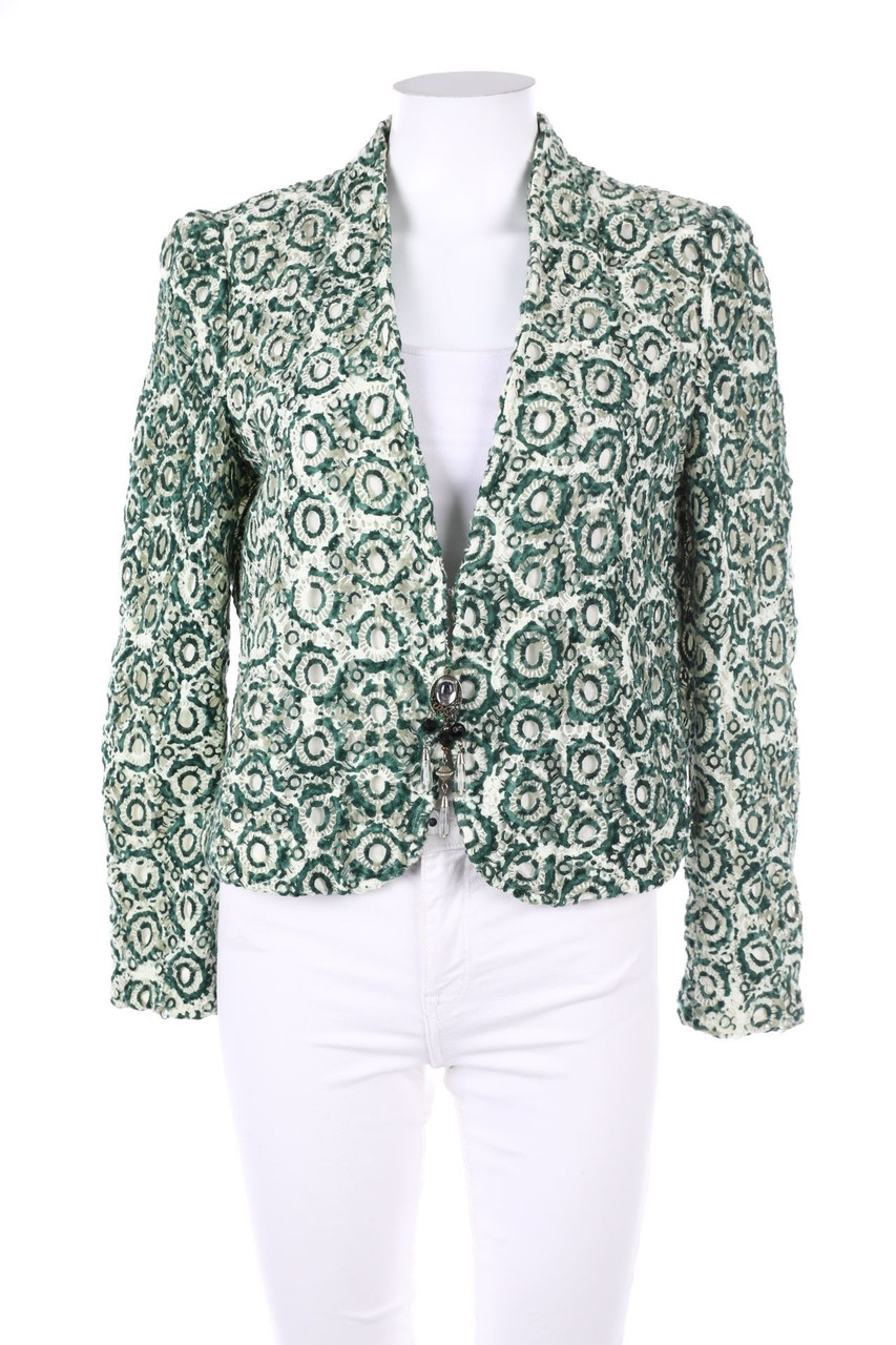 ZARA WOMAN - Muster-Blazer mit Applikationen - M
