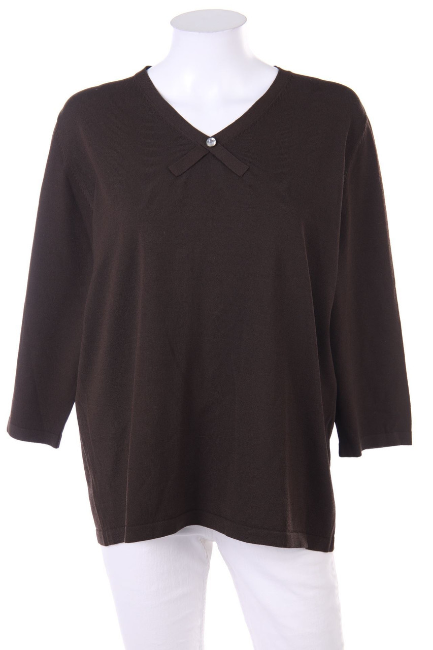 RABE - Strick-Pullover mit 3/4-Ärmel mit Strass-Steinen - D 46