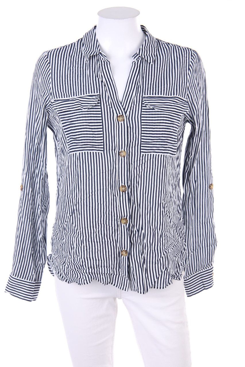 VERO MODA - Bluse mit Krempel-Ärmeln - S