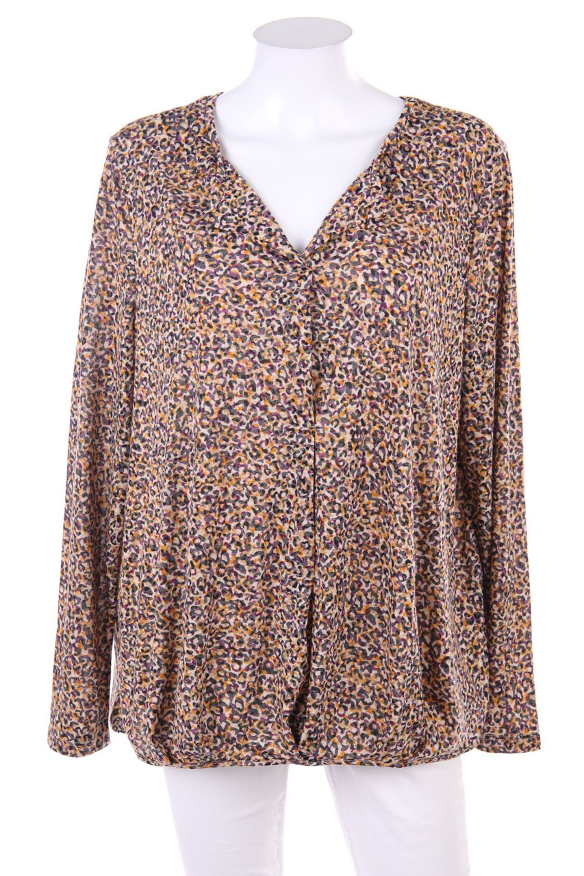 GERRY WEBER - Longsleeve-Shirt aus Leinen-Mix mit Gummizug - D 38