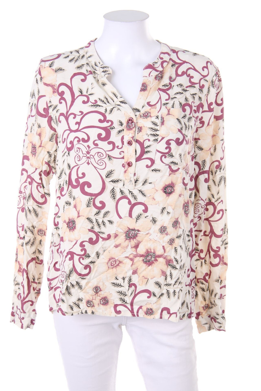 HEIMATLIEBE - Tunika-Bluse mit Blumen-Print - M