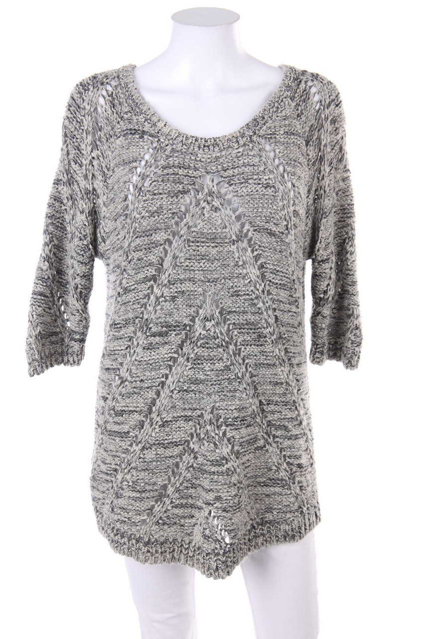MANGO - Strick-Pullover mit Metallic-Effekt - S