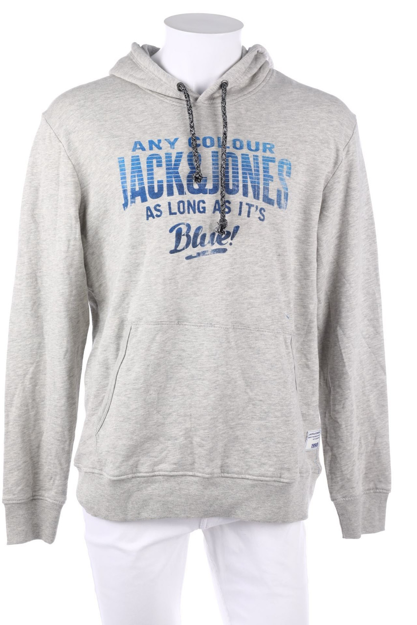 JACK & JONES - Kapuzen-Pullover mit Print - XXL