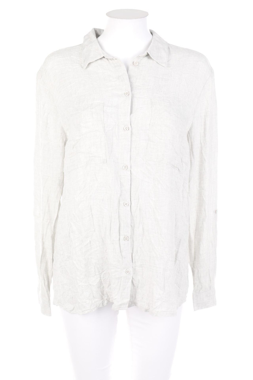 CECIL - Hemd-Bluse mit aufgesetzten Taschen mit Krempel-Ärmeln - S