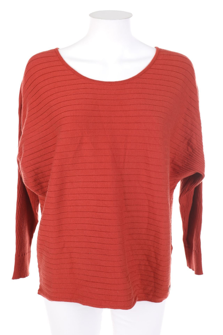 BROADWAY - Strick-Pullover mit Logo-Plakette - L