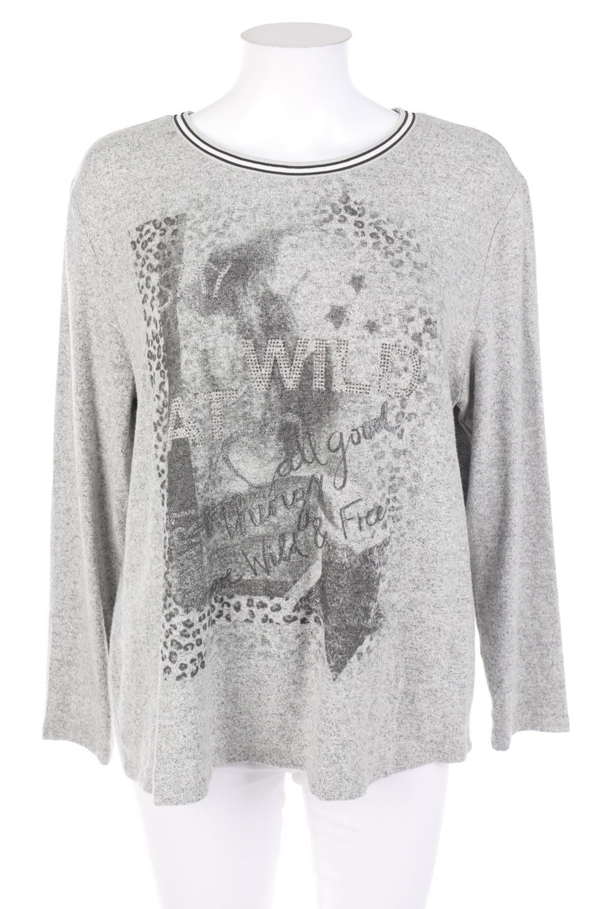 Betty Barclay - Strick-Pullover mit Statement-Print - D 42
