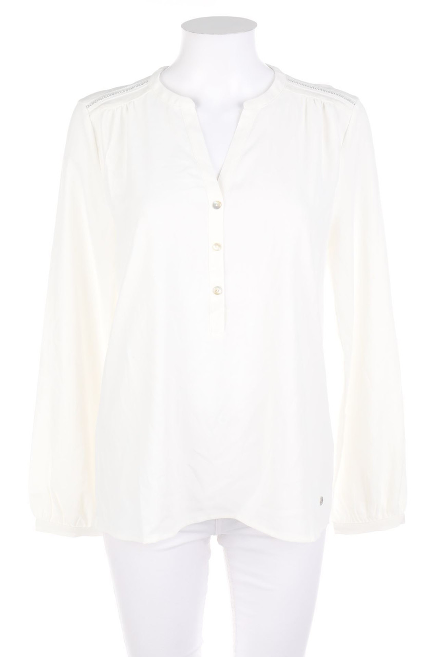 s.Oliver - Bluse mit Logo-Applikation - D 36