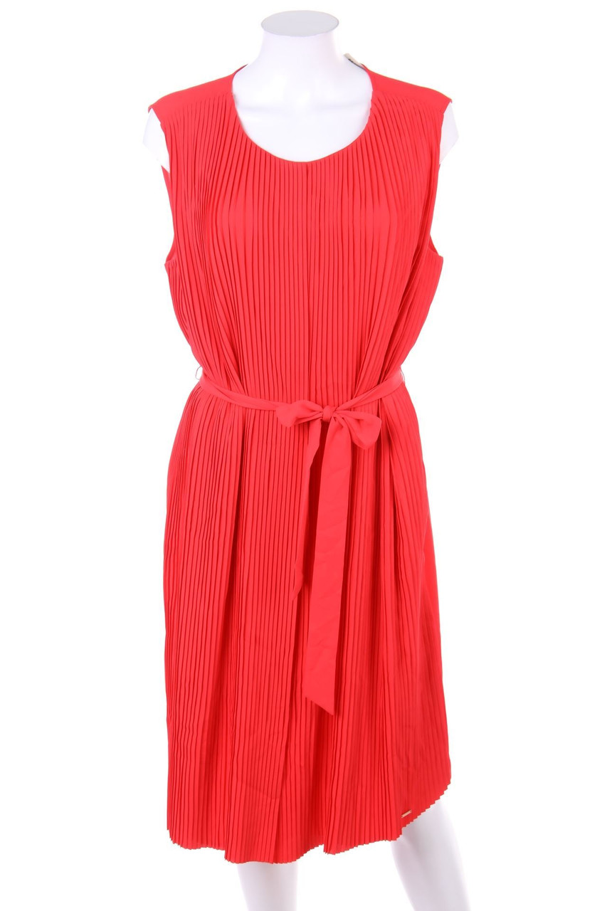 TAIFUN - Plissee-Midikleid mit Gürtel - D 44