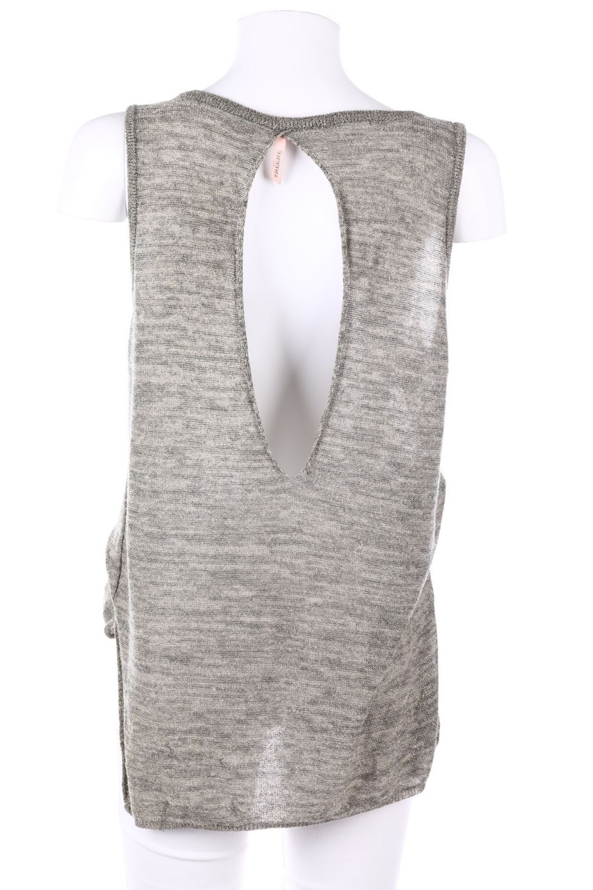 sweewe - Glitzer-Strick-Top mit Cut-out - M