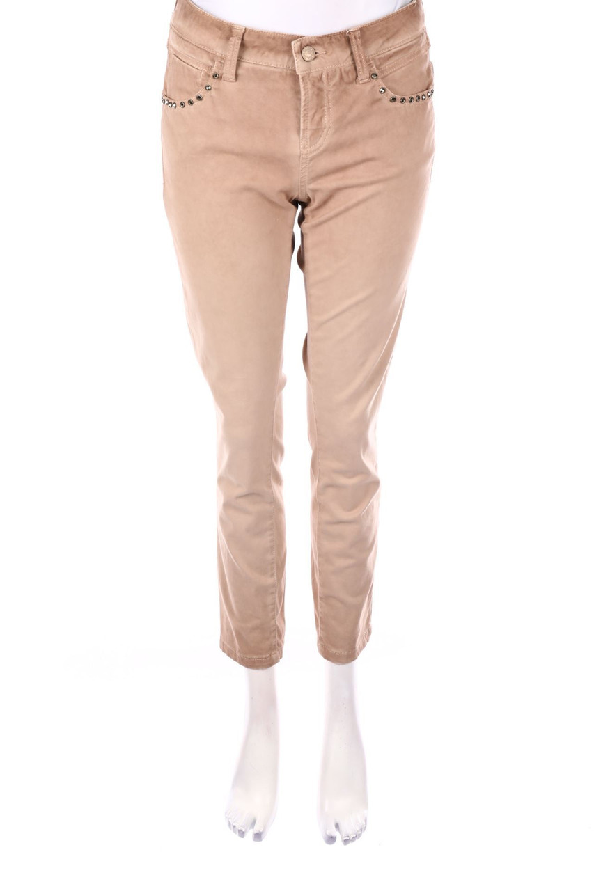 CAMBIO - Slim Jeans mit Strass-Steinen - D 38