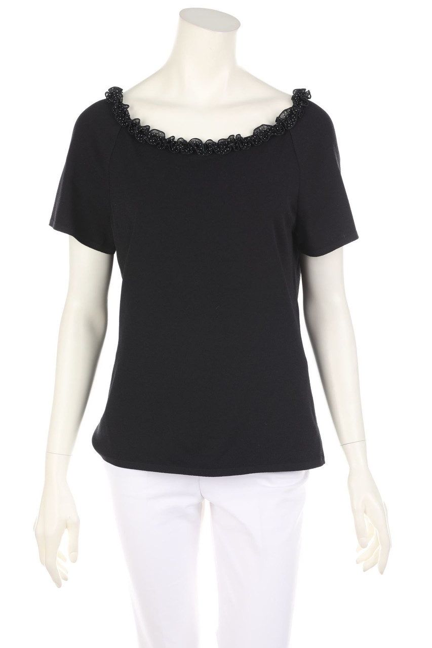 ESCADA - Strick-Pullover mit Seiden-Details - D 42