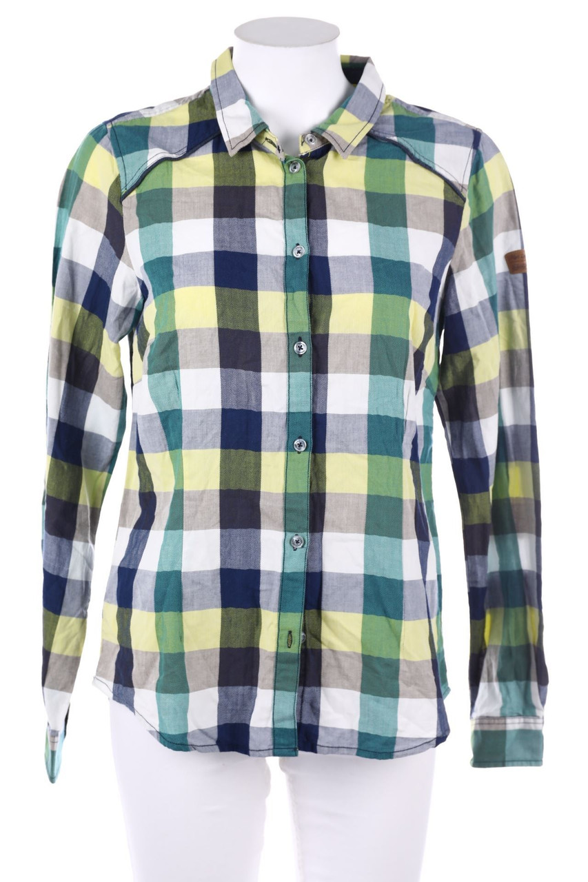 Soquesto - Karo-Hemd-Bluse aus Baumwolle - S